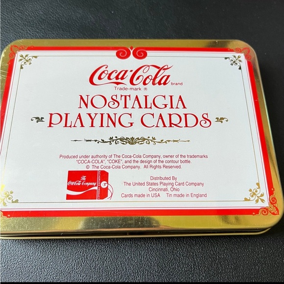 1994 Coca Cola Nostalgic Santa Playing Cards Collectible Tin 2 Set - Picture 2 of 5